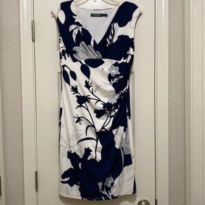 Lauren by Ralph Lauren Adarita Floral Faux Wrap Dress Dress | Size 10 NWT